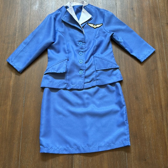 Small 4-6 Pilot stewardess Pan Am Dress America Costume 50 days of school - Picture 2 of 15